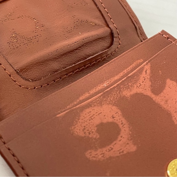 Burberry nova check saddle brown leather vintage coin pouch - Picture 6 of 7